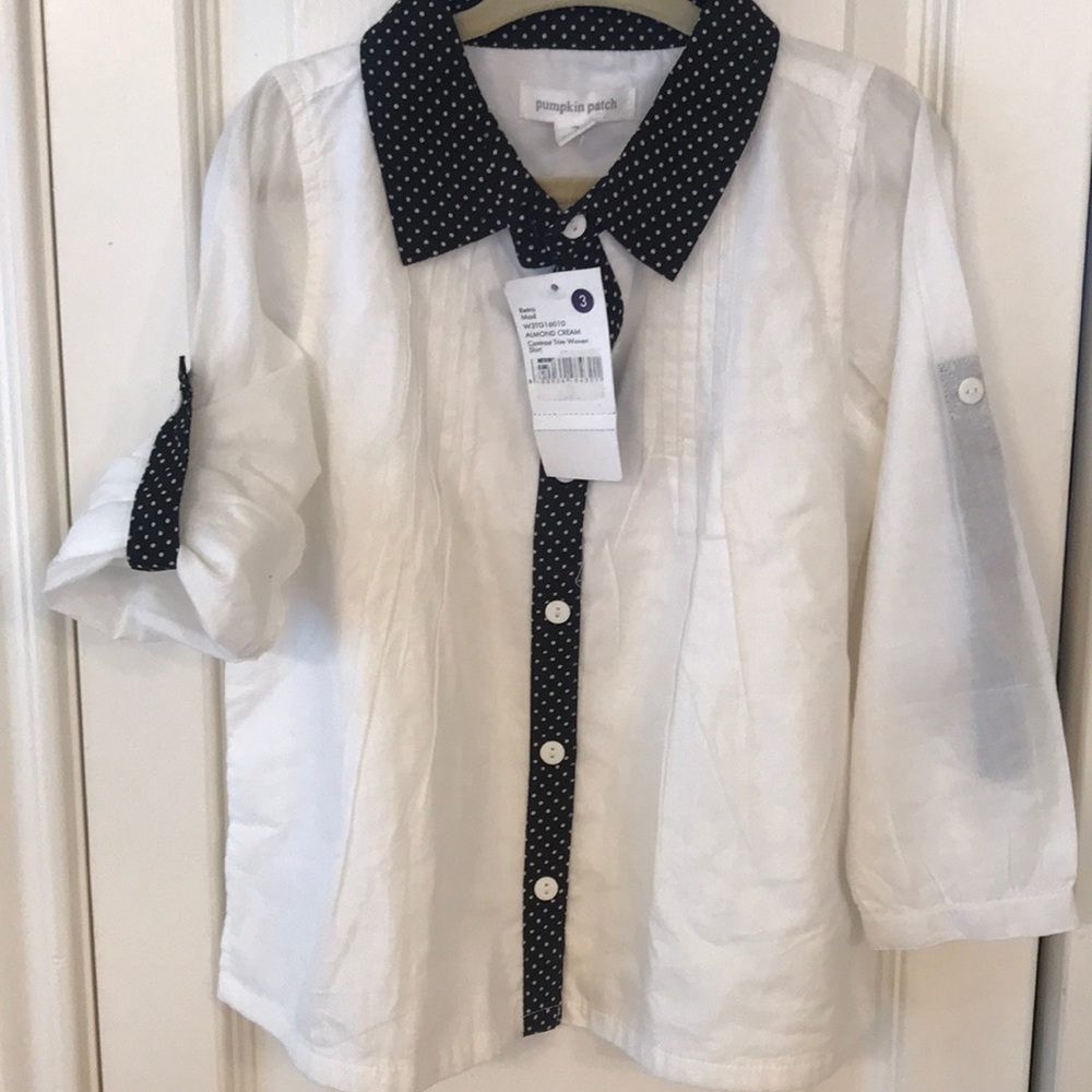 NWT collared Pumpkin Patch button up Size 3 shirt